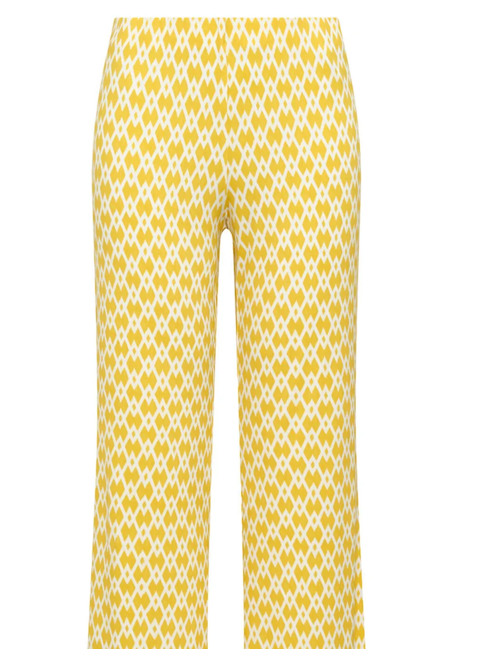 MALIPARMI Diamond Glow broek met geometrische print Geel
