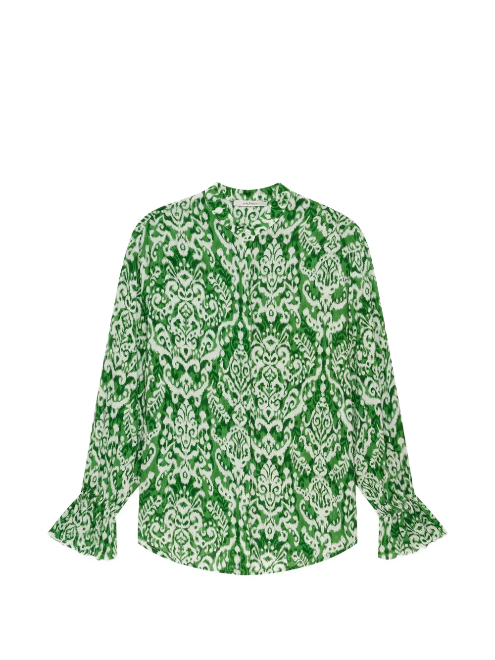 MALIPARMI Dreamscape Ikat ruffled shirt - Verde