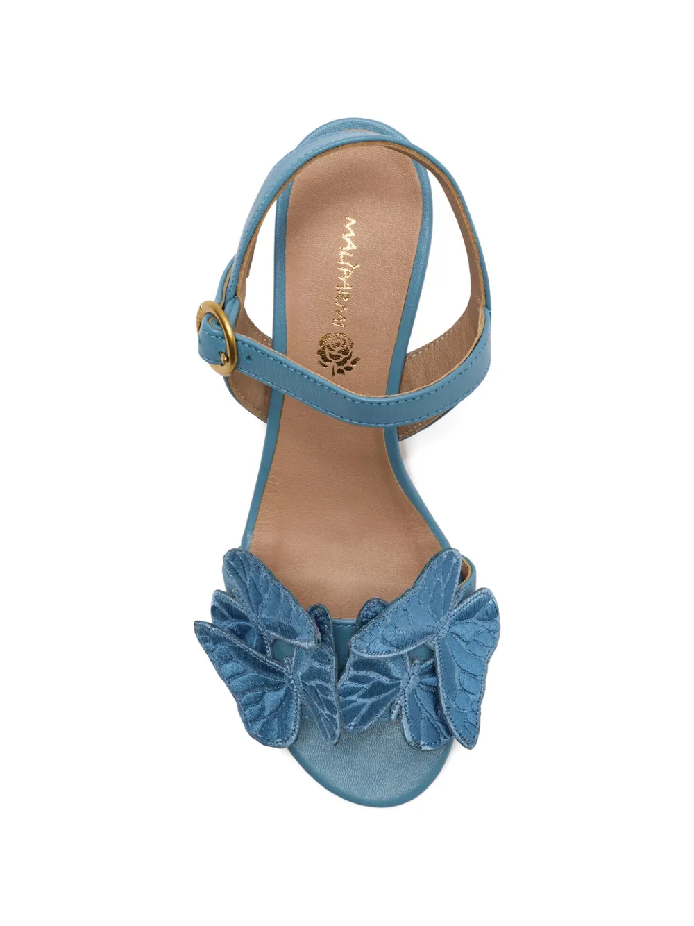 MALIPARMI Sandalen met vlinder-applicatie Blauw