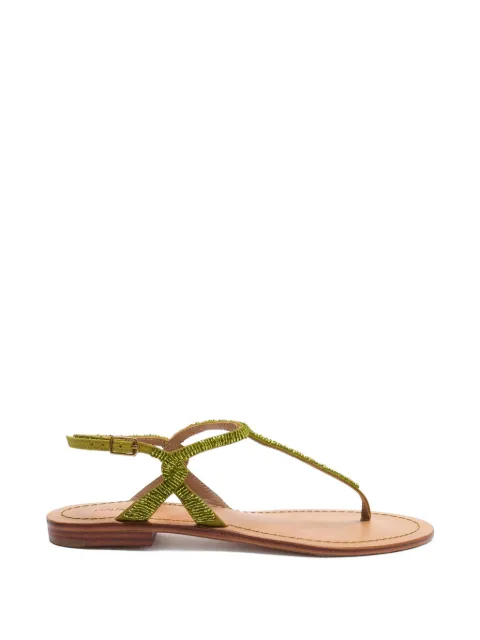 MALIPARMI bead-embroidered sandals