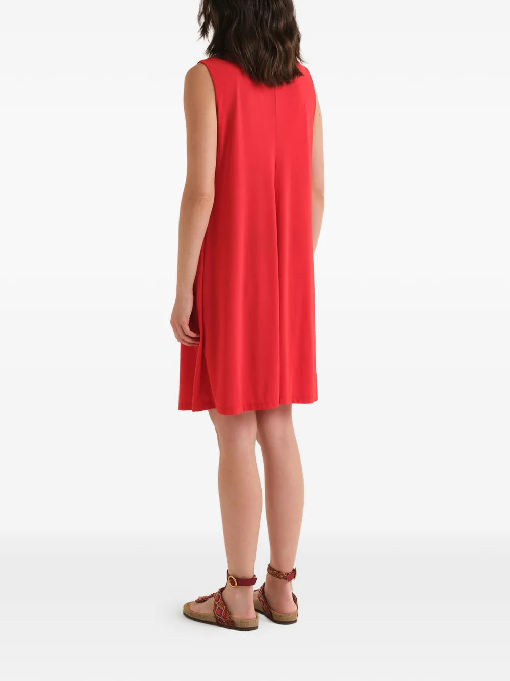 MALIPARMI Jurk met striksluiting Rood