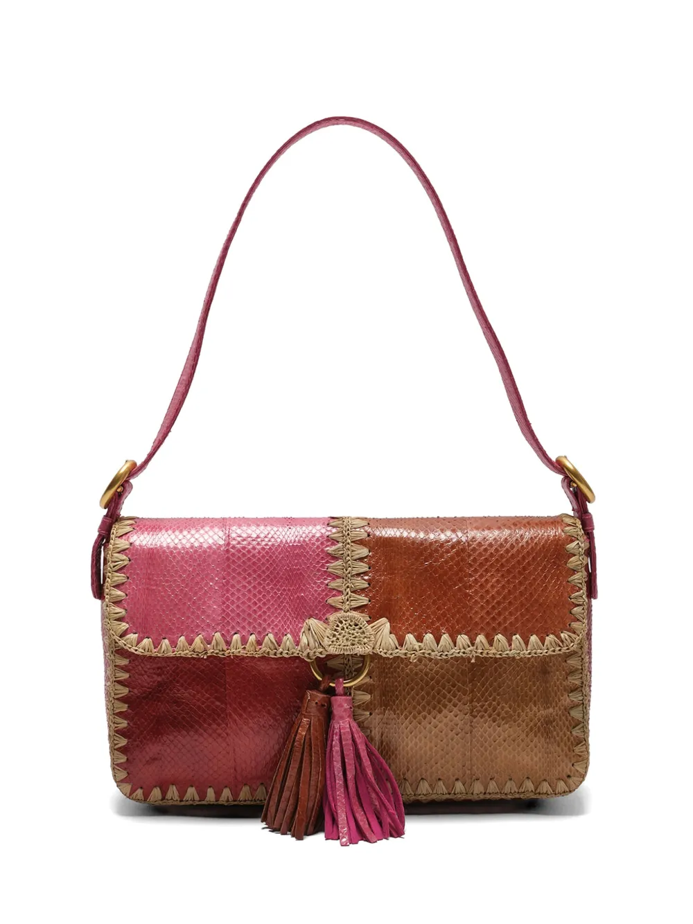 MALIPARMI patchwork adjustable-strap bag - Rosa