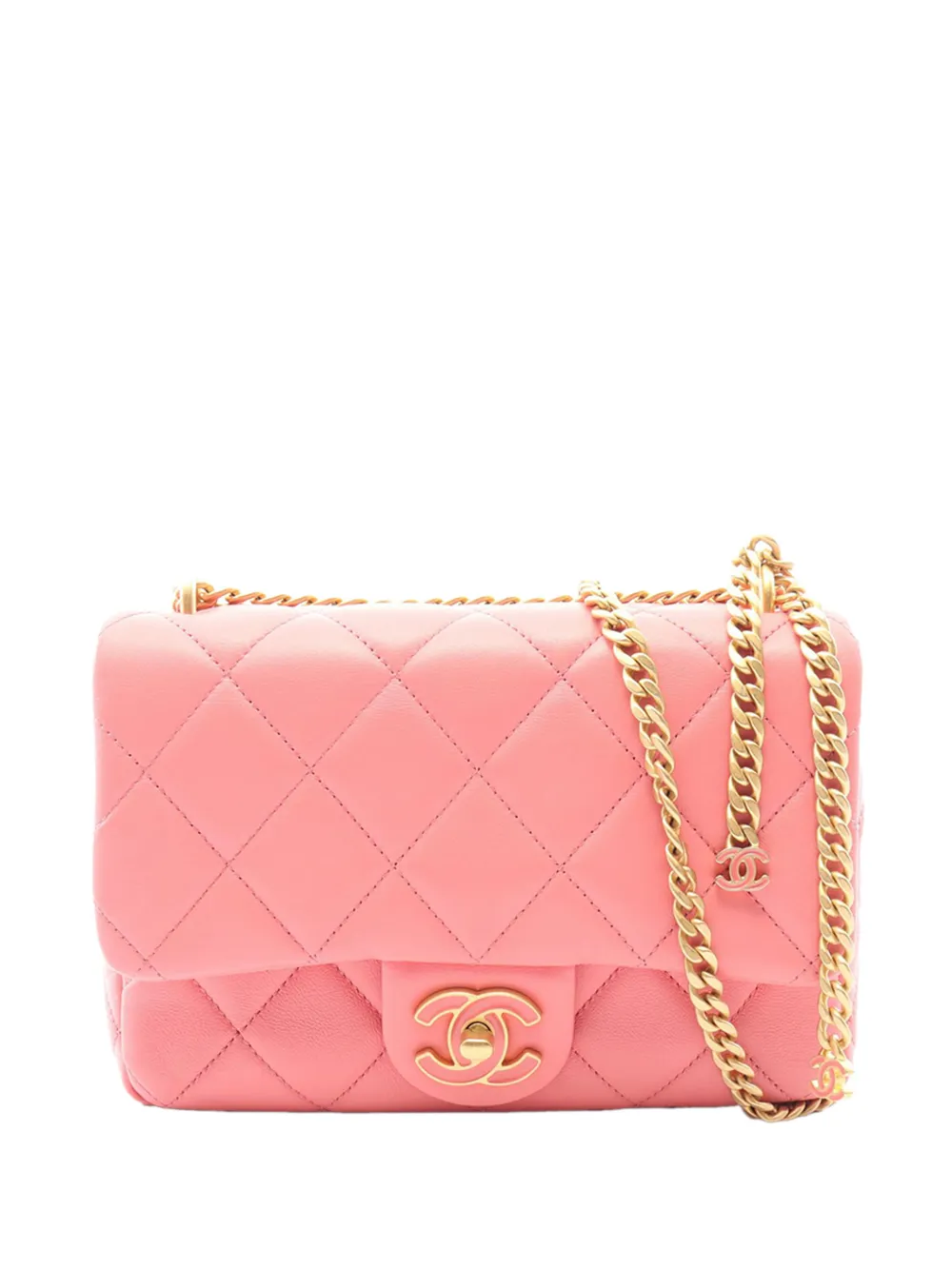 CHANEL Pre-Owned 2021-2026 Small Lambskin Pending CC Flap shoulder bag - Rosa