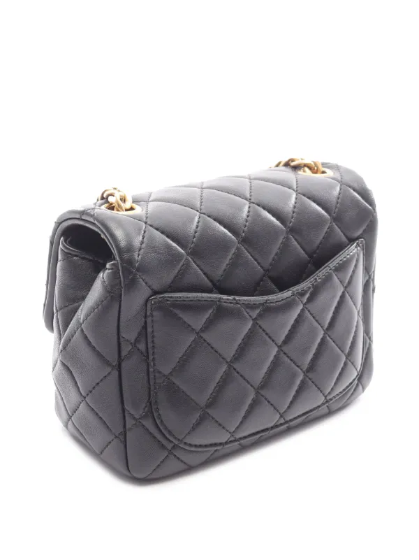 ミニ　バック　ラムスキン CHANEL Pre-Owned 2021 ミニ スクエア クラシック ラムスキン チャーム