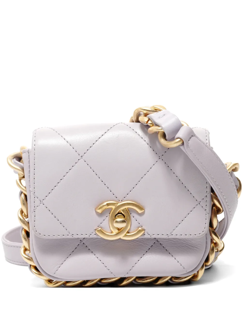 CHANEL Pre-Owned 2022-2025 Framing Chain flap bag - Viola
