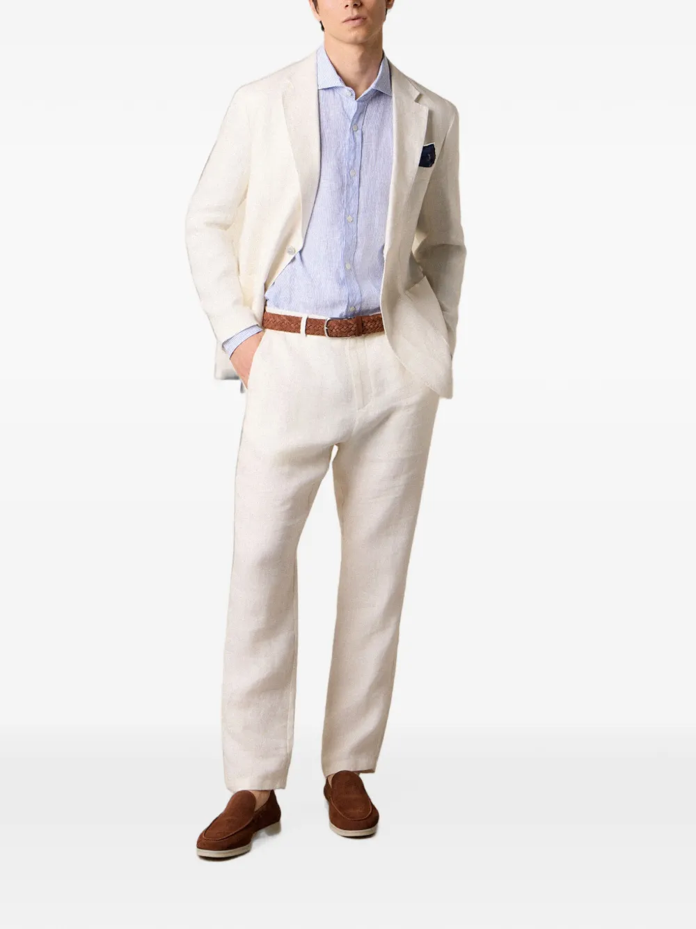 Brooks Brothers Linnen broek Beige