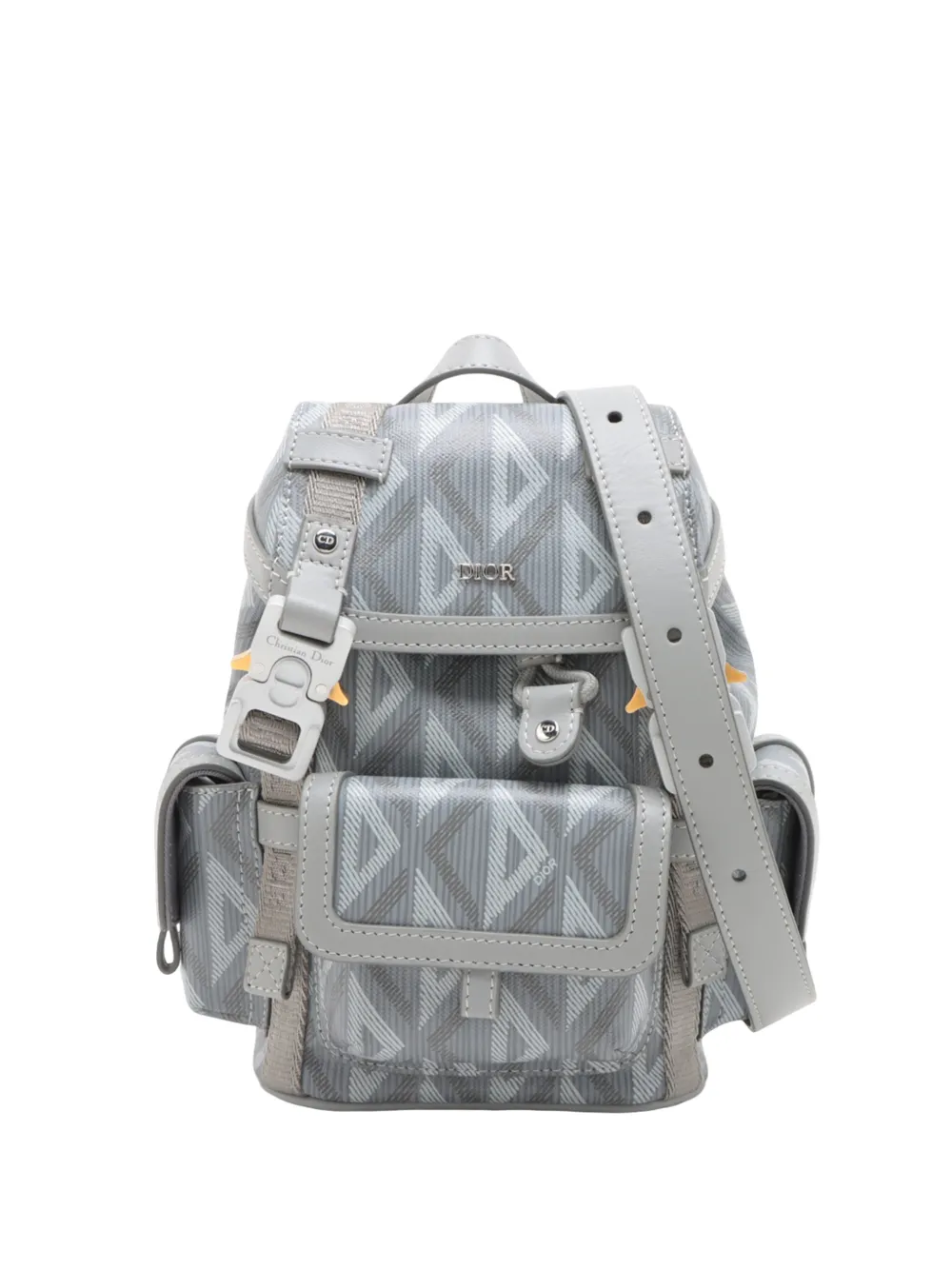 Christian Dior Pre-Owned 2022 Mini Coated Canvas CD Diamond Hit The Road backpack - Grigio