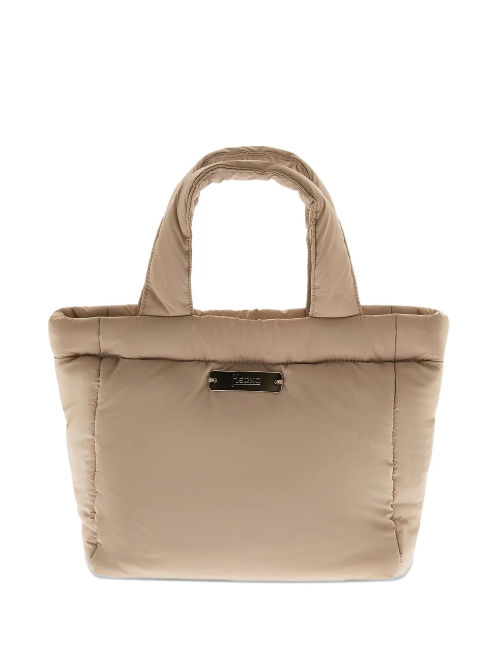 Herno padded logo-plaque tote bag - Toni neutri