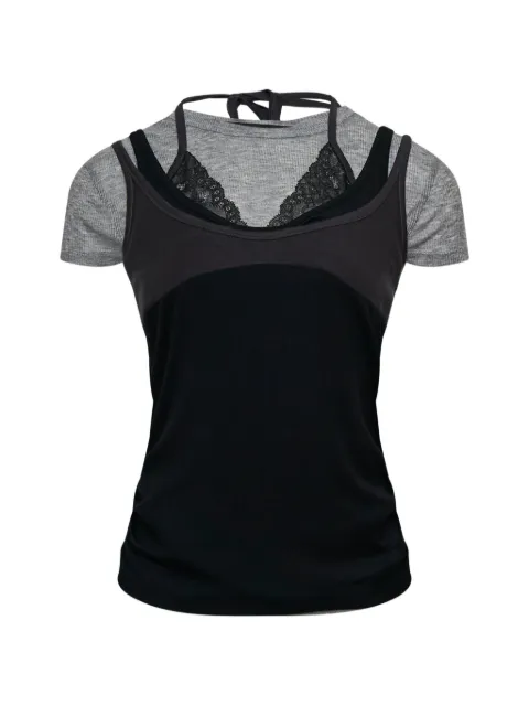 Andersson Bell layered lace-trim T-shirt
