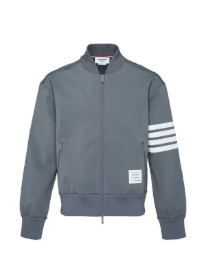 Thom Browne stripe-detail Bomber Jacket | Grey | FARFETCH