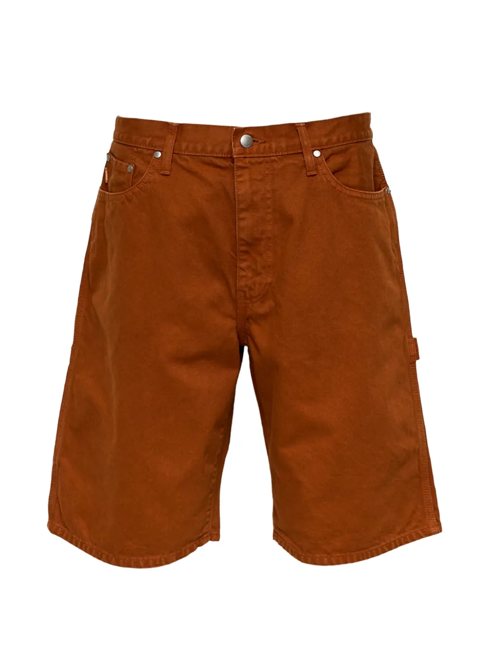 Vowels overdyed painter shorts - Orange