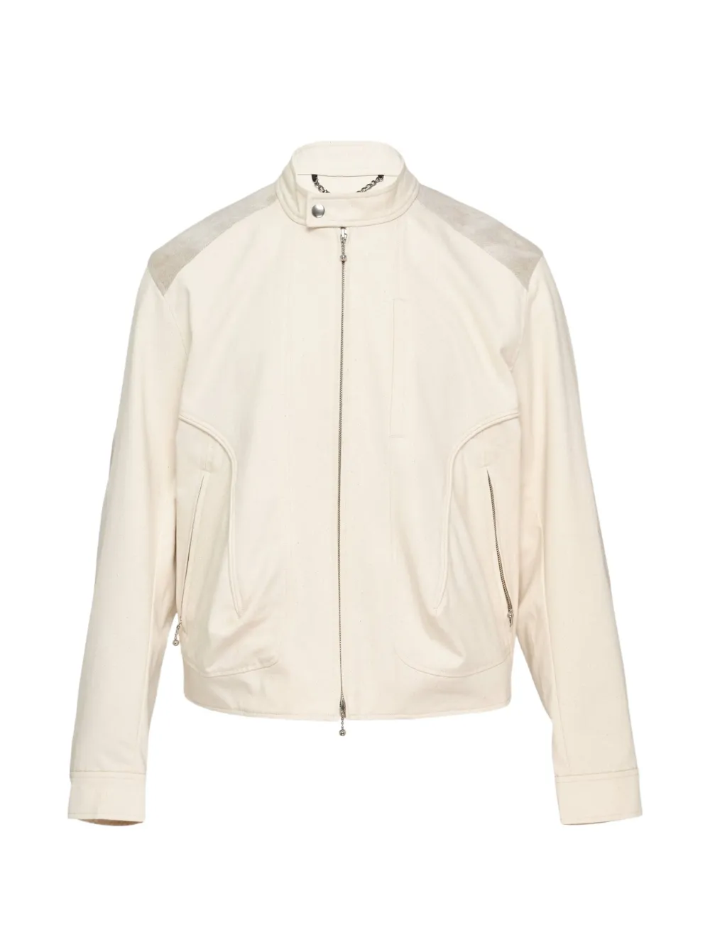 JiyongKim sun-bleached biker jacket - Toni neutri