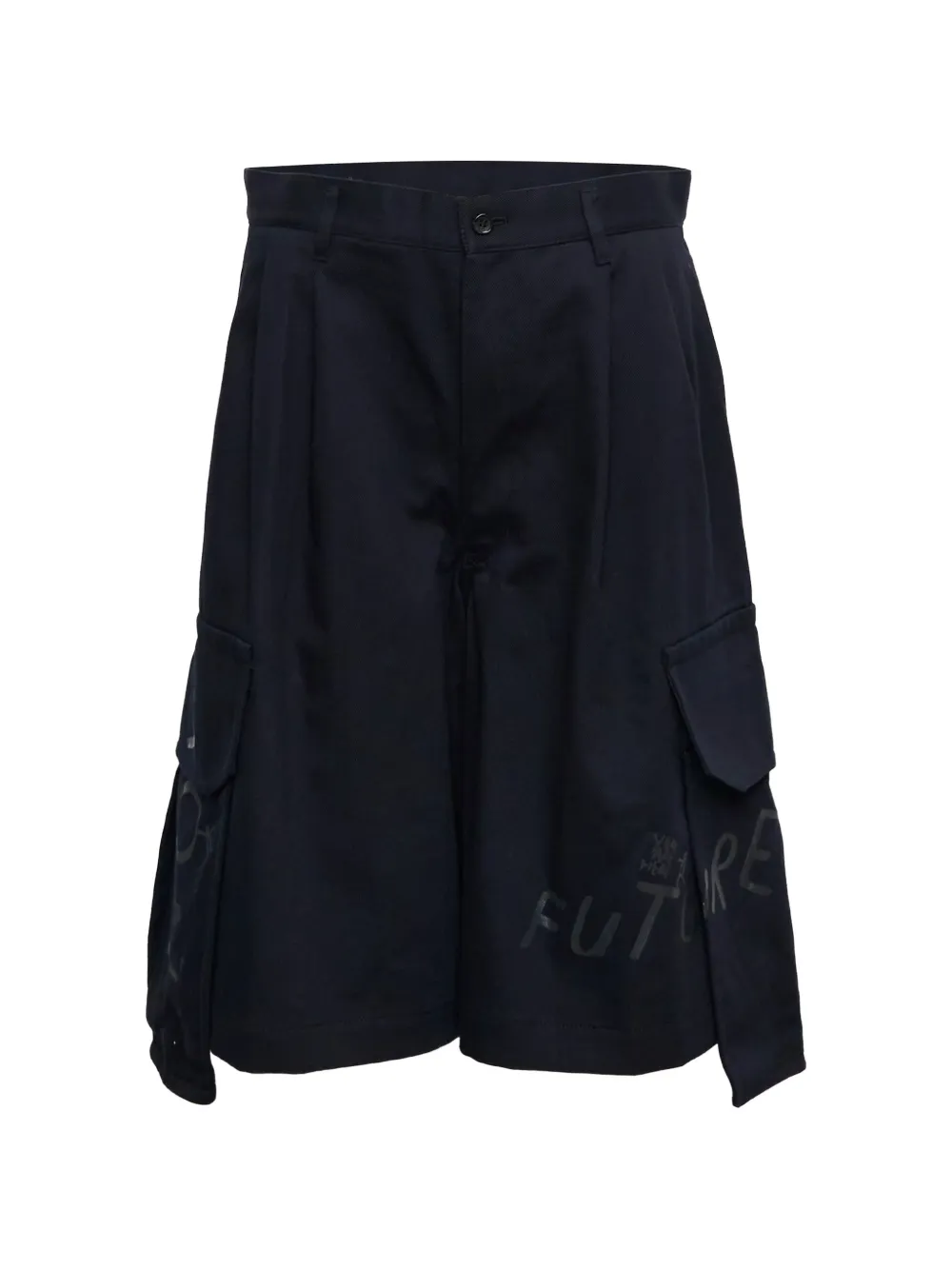 Comme Des Garçons Shirt logo-print cargo shorts - Blau