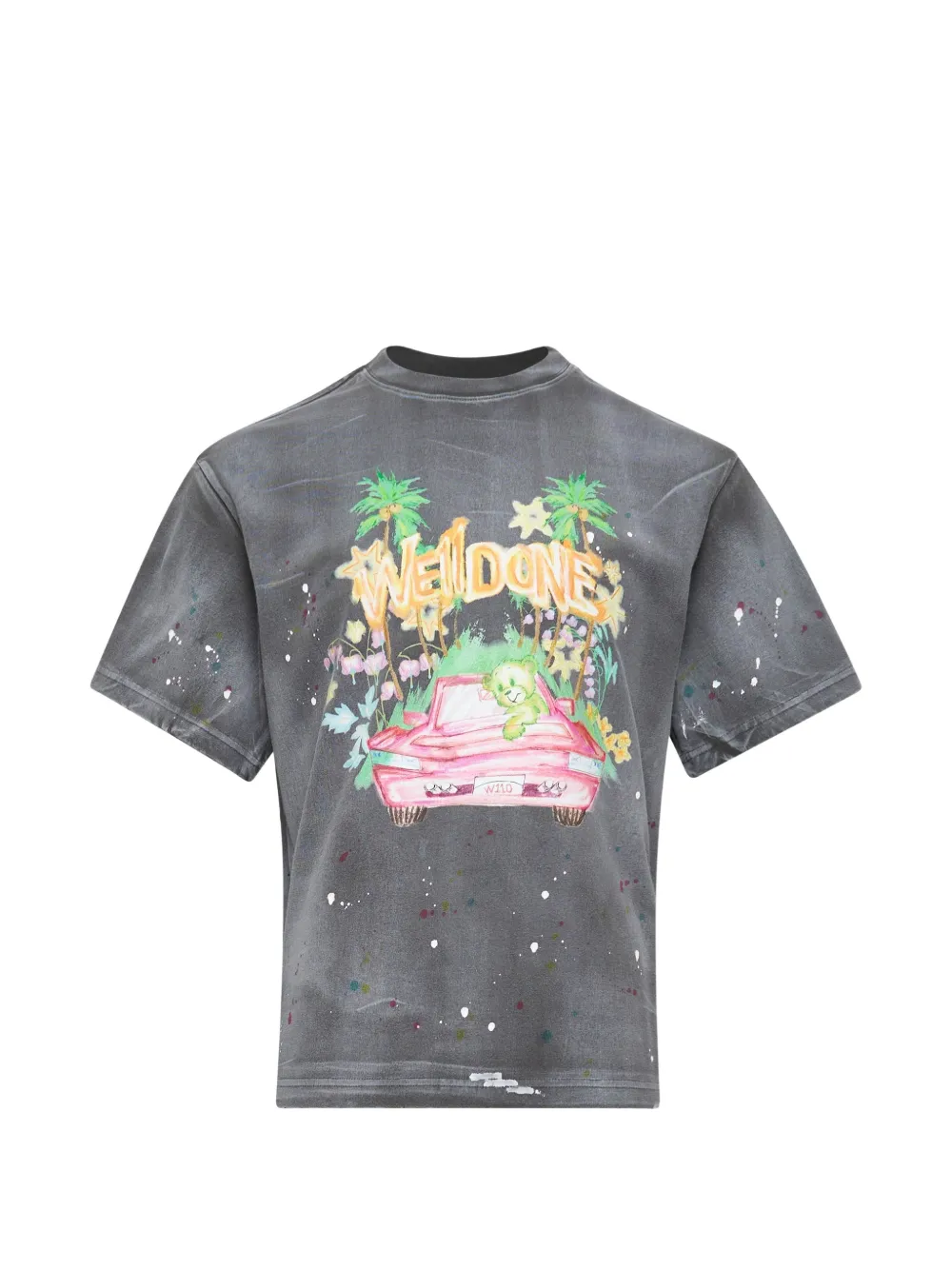 We11done Dirty Painting T-shirt - Grigio
