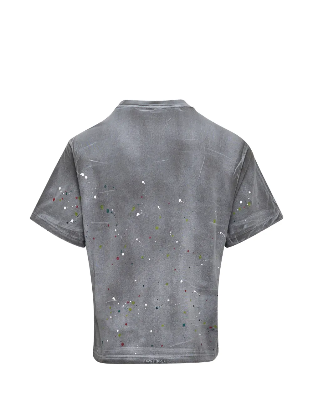 We11done Dirty Painting T-shirt Grijs
