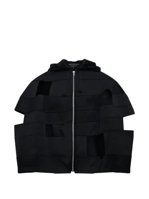 Comme des Garçons Homme Plus cropped grid cut-out jacket
