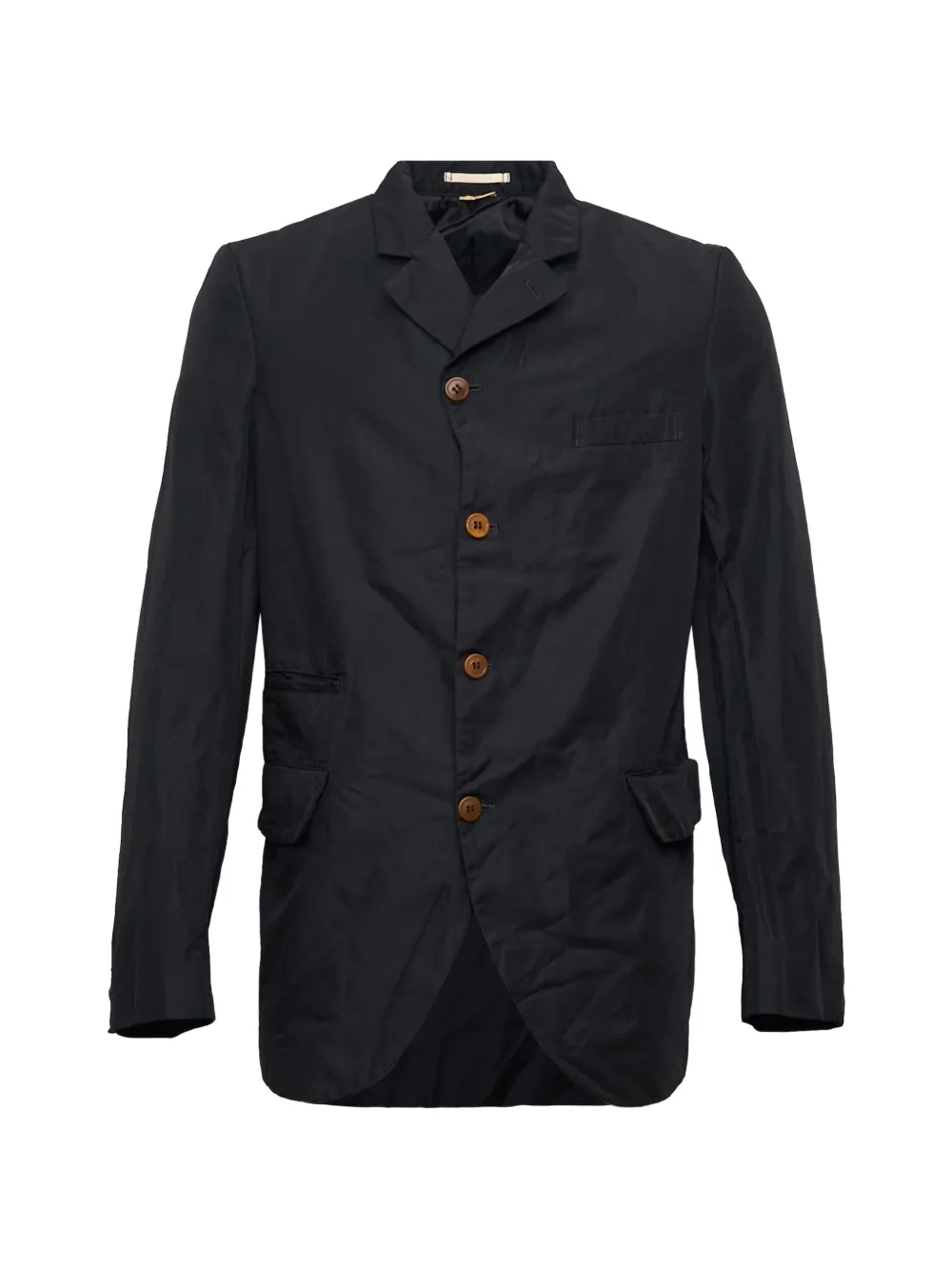 Comme des Garçons Homme Plus garment-dyed single-breasted jacket - Nero