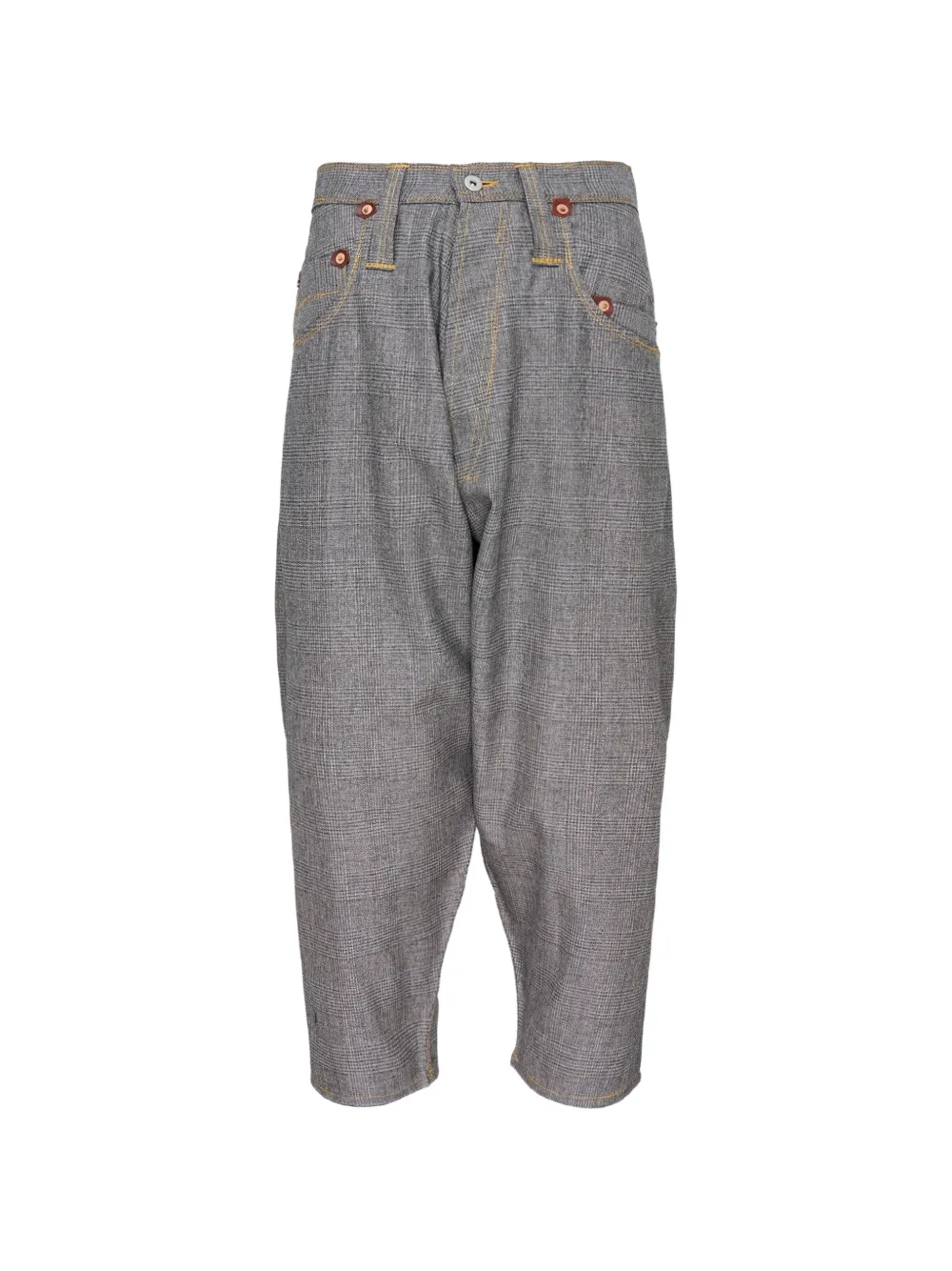 Junya Watanabe X Levi's checkered trousers - Grigio