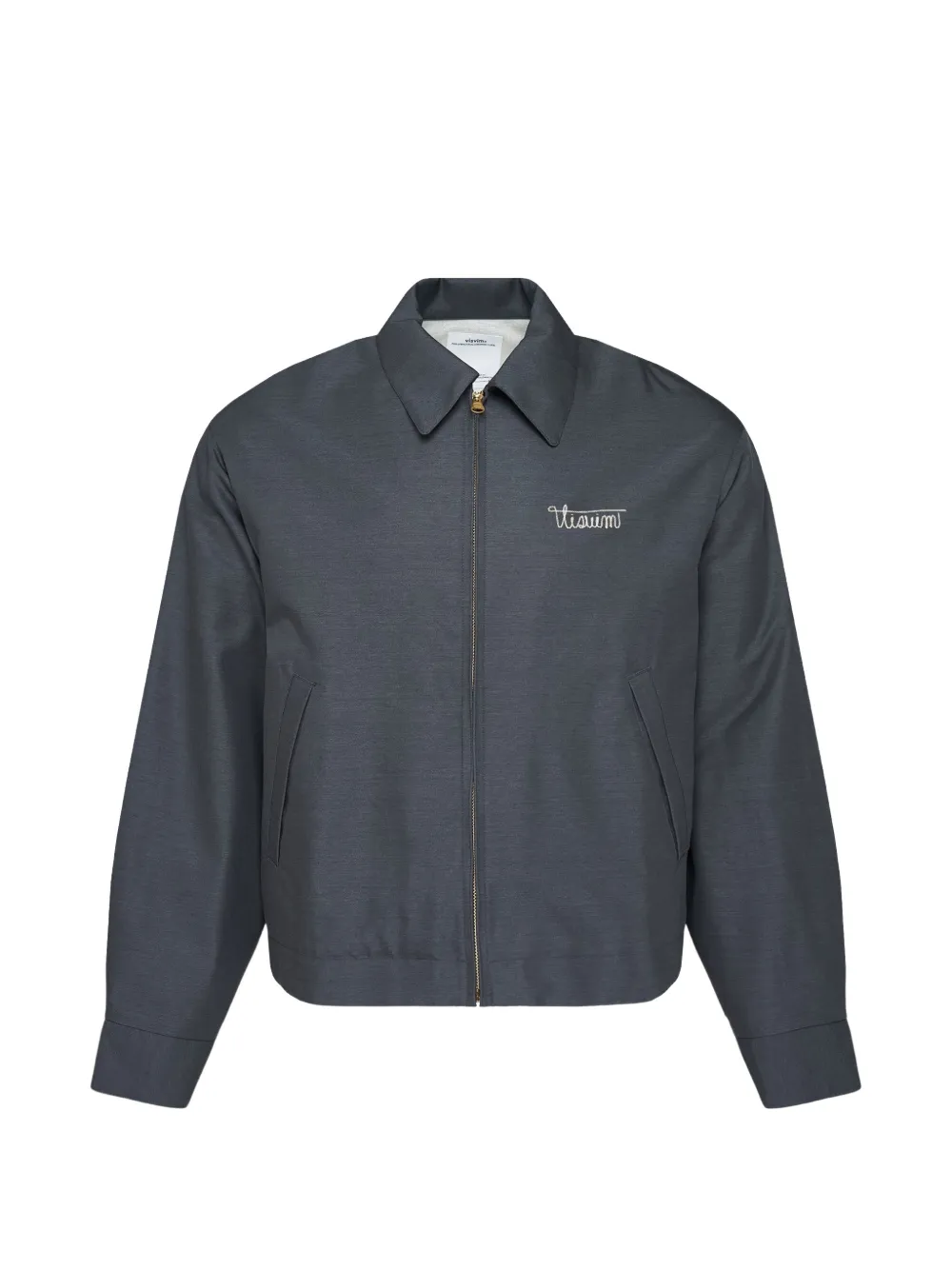 visvim Kluane Swing embroidered-logo jacket - Grau