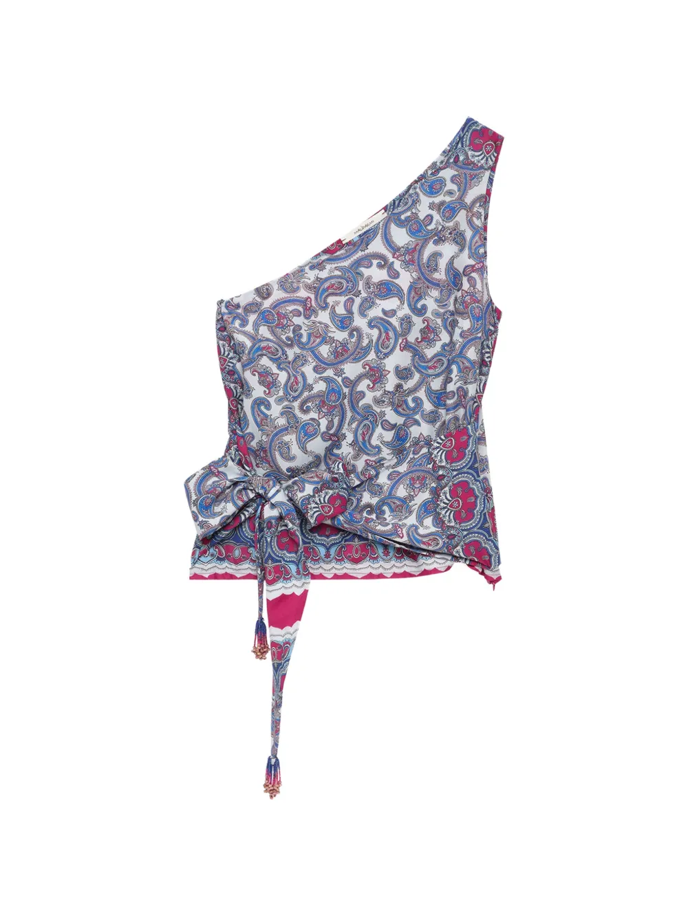 MALIPARMI Sunset Paisley one-shoulder top - Blu