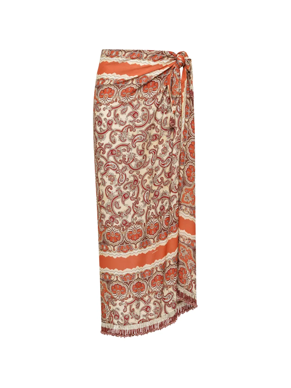 MALIPARMI Sunset paisley-print skirt - Toni neutri