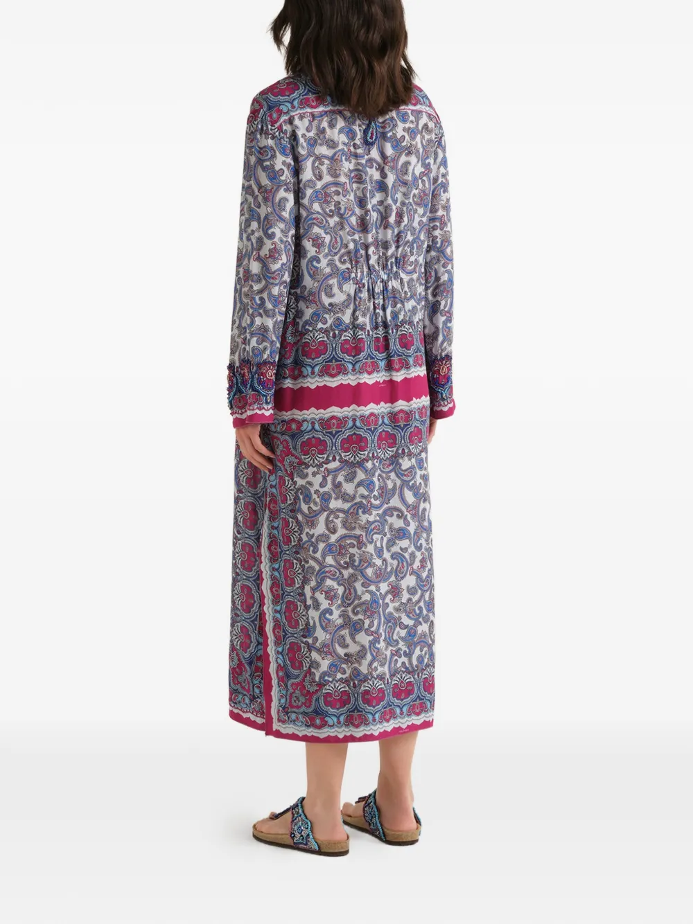 MALIPARMI Jurk met paisley-print Blauw