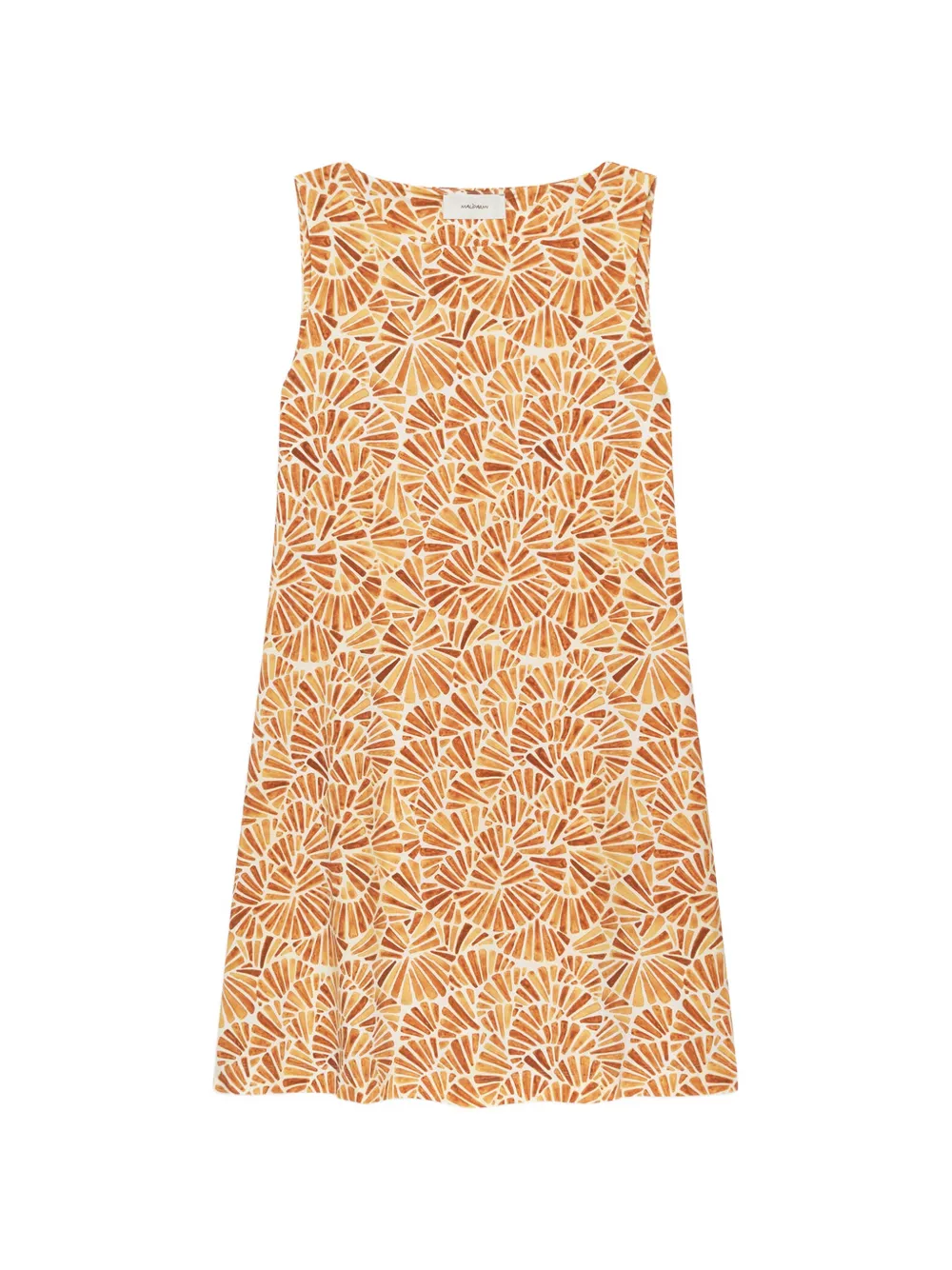 MALIPARMI Shell printed flared dress - Arancione