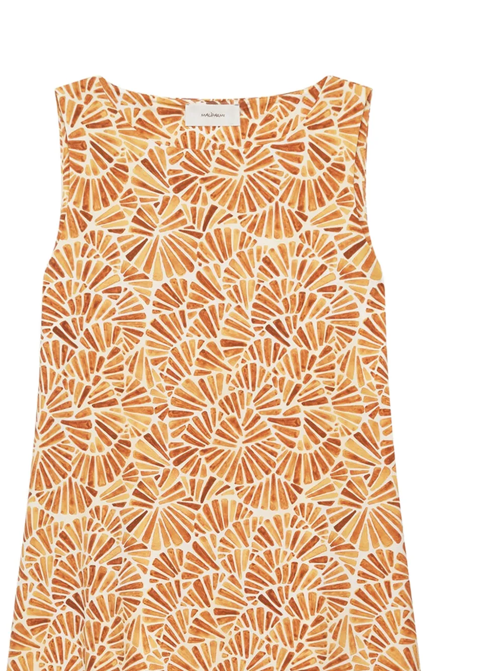 MALIPARMI Flared jurk met print Oranje