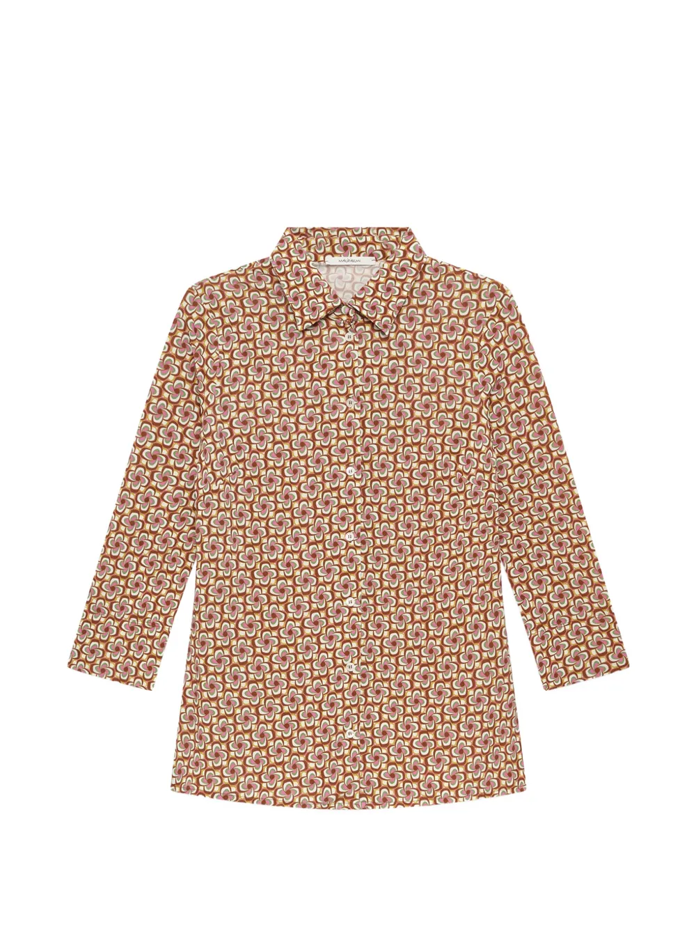 MALIPARMI Mini Mouliné shirt - Marrone