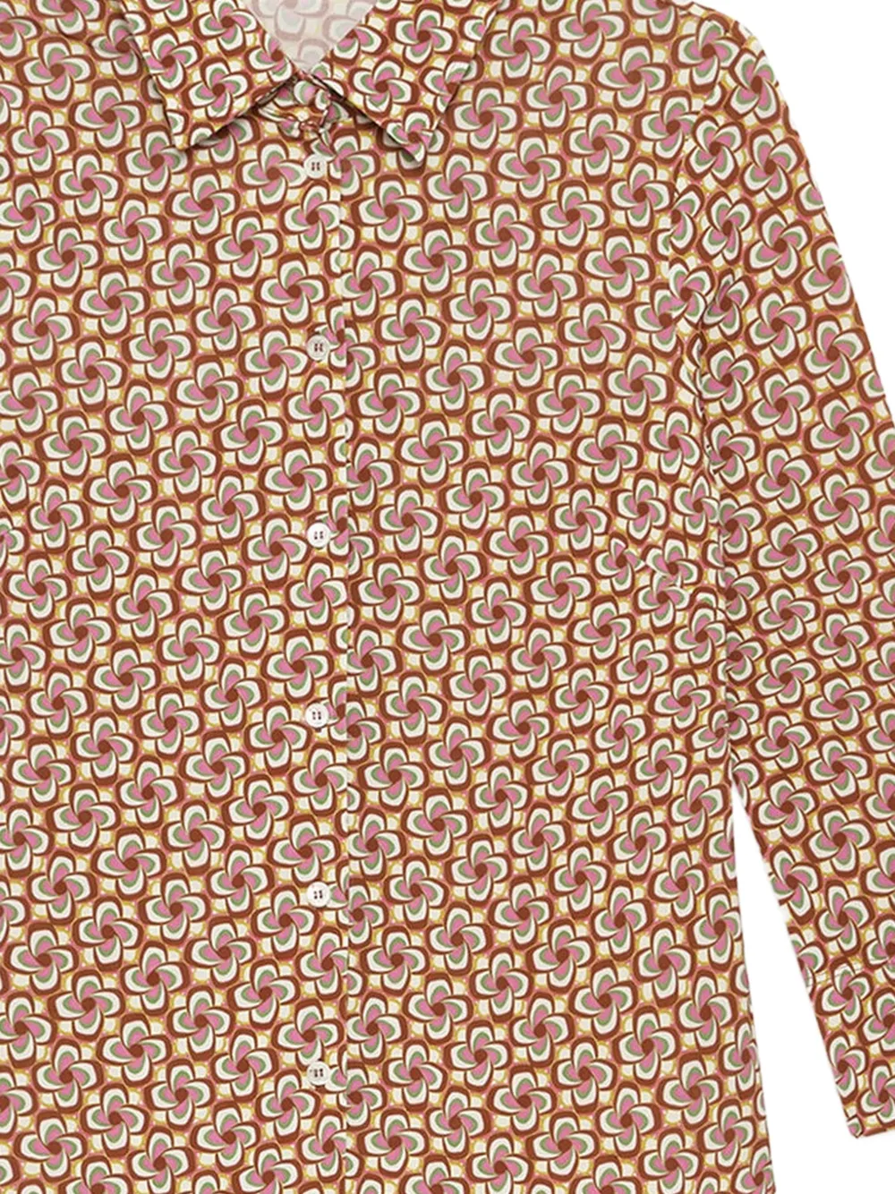 MALIPARMI Mini Mouliné blouse Bruin