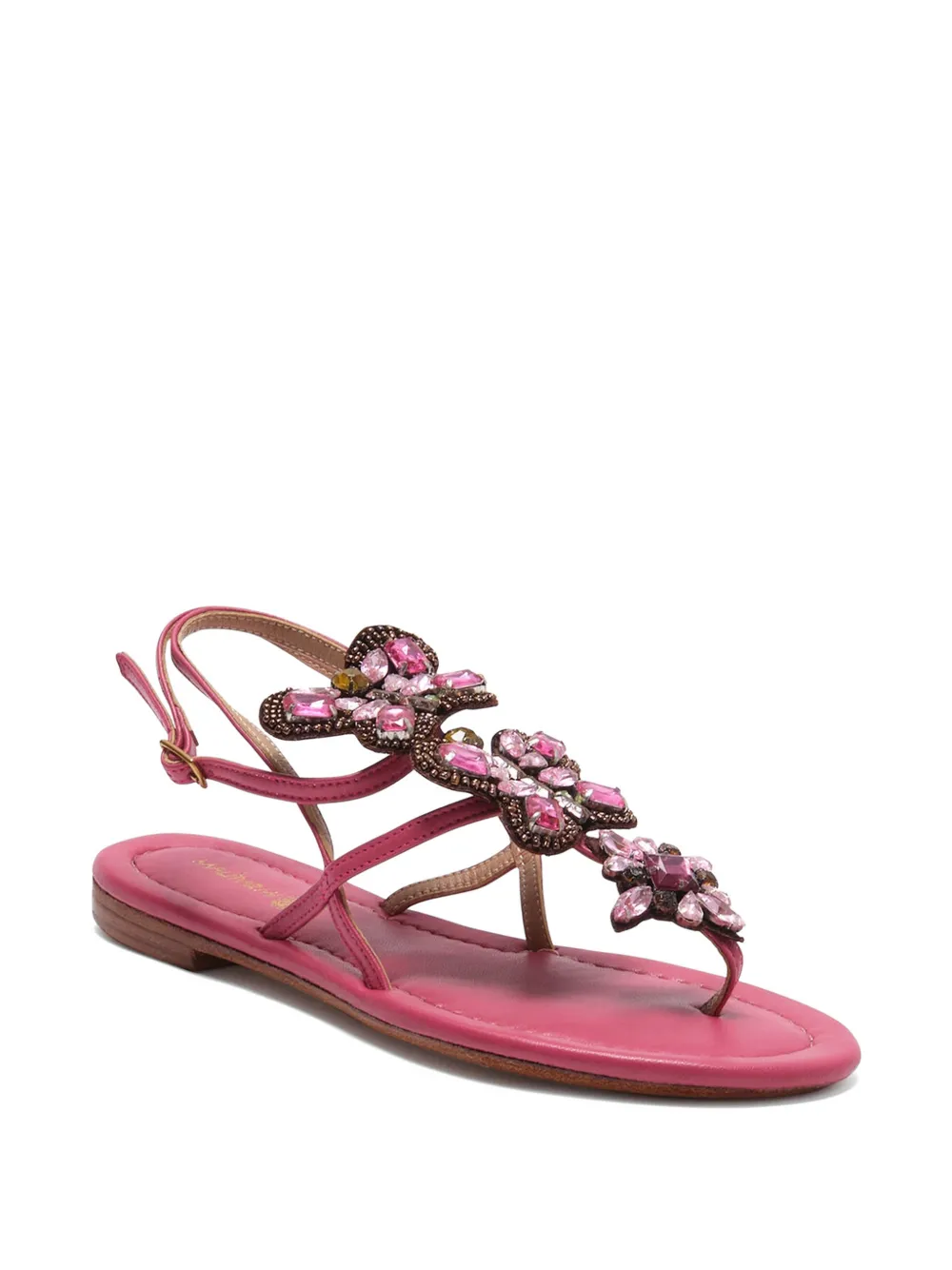 MALIPARMI Sandalen verfraaid met stras en vlinder Roze