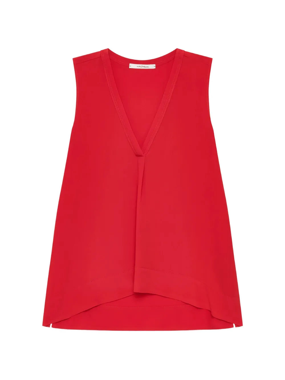 MALIPARMI pleated V-neck top - Rot