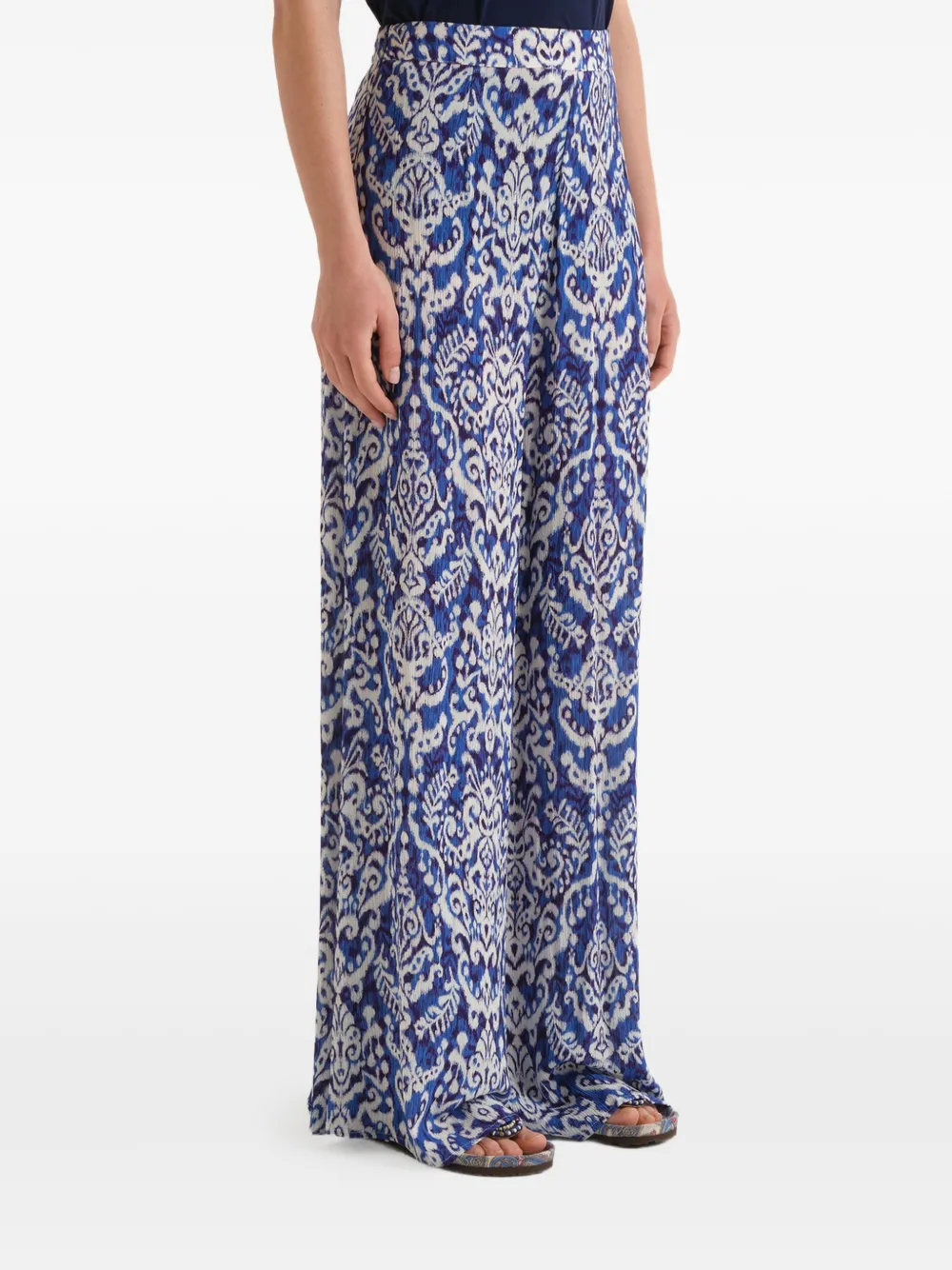 MALIPARMI Dreamscape Ikat palazzo broek Blauw