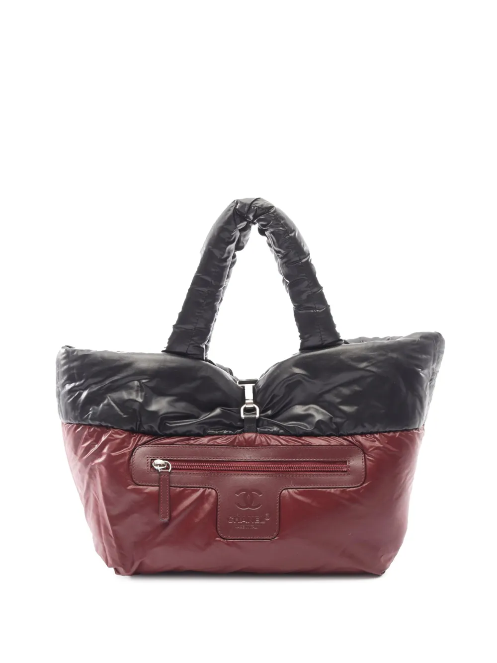 CHANEL Pre-Owned 2010-2011 Small Quilted Nylon Coco Cocoon tote bag - Nero