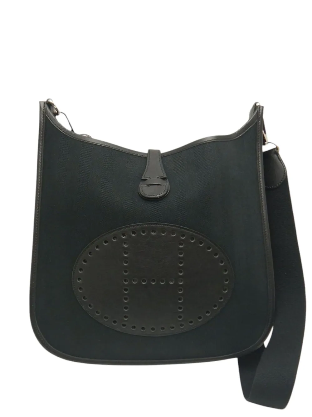 Hermès Pre-Owned 2006 Toile and Swift Evelyne II PM crossbody bag - Black