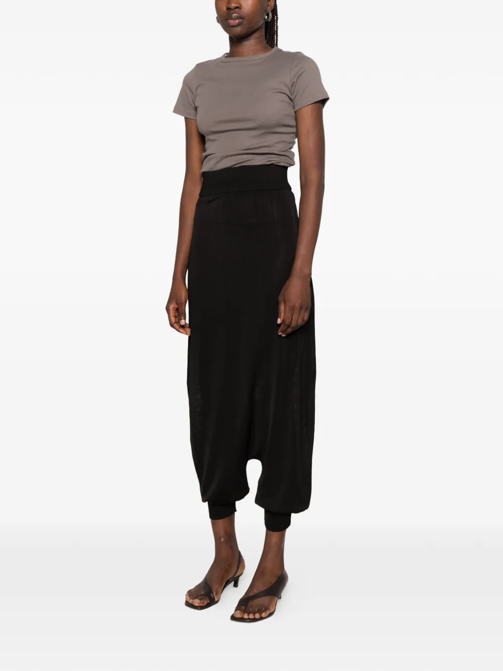 Paloma Wool Fijngebreide broek met verlaagd kruis Zwart
