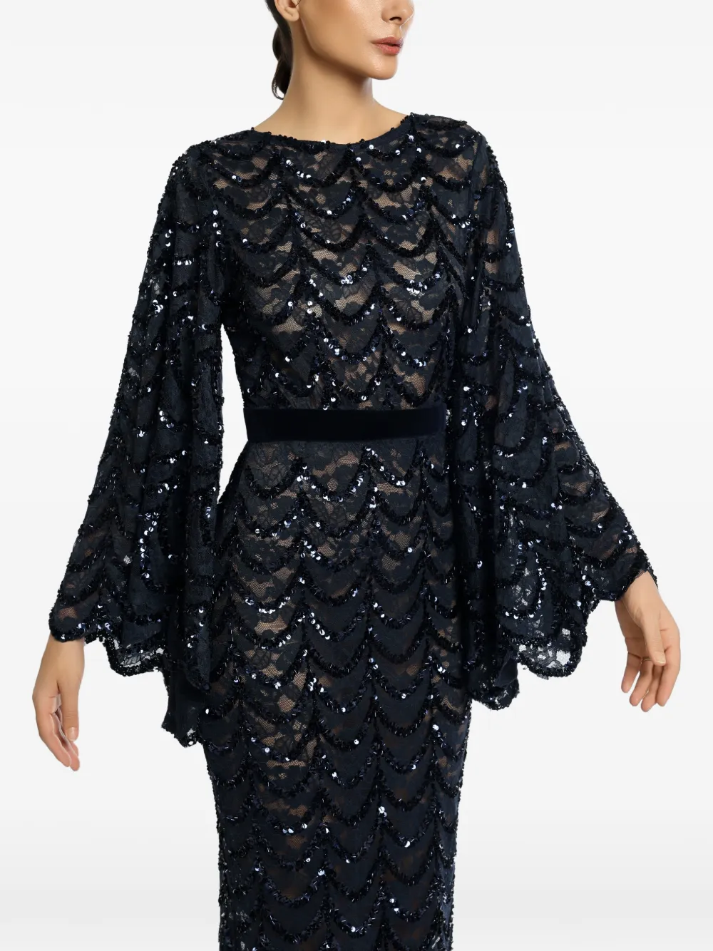 MIAU by Clara Rotescu Afraf gown dress - Blau