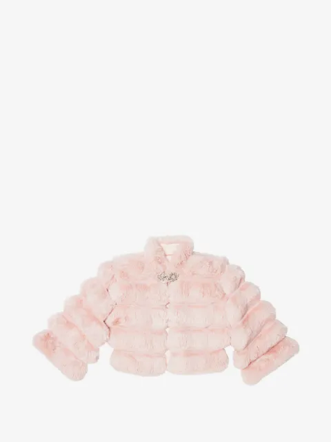 Tutu Du Monde Winter Wonderland crystal-embellished faux-fur jacket