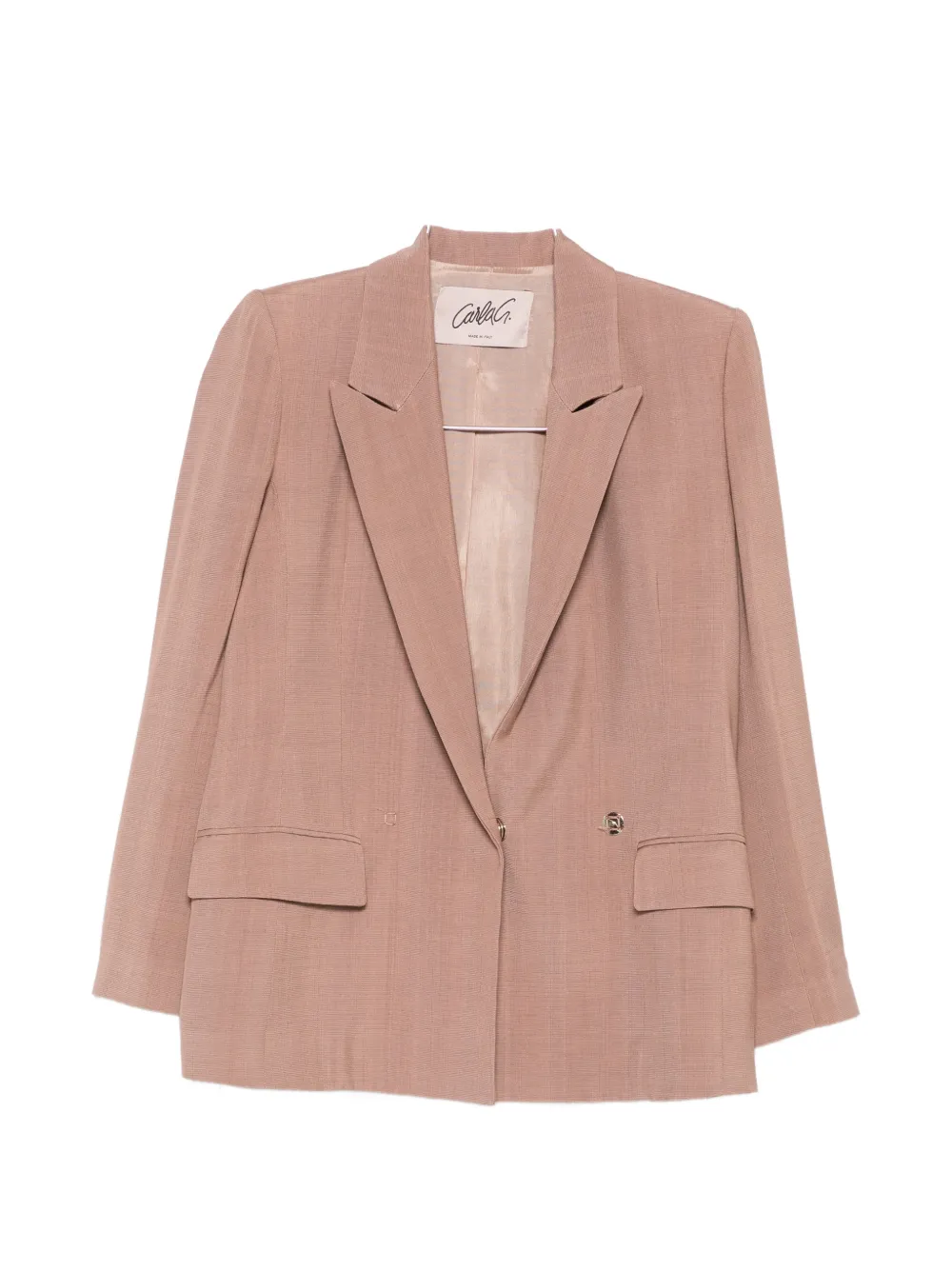 CARLA G. peak-lapel blazer - Marrone