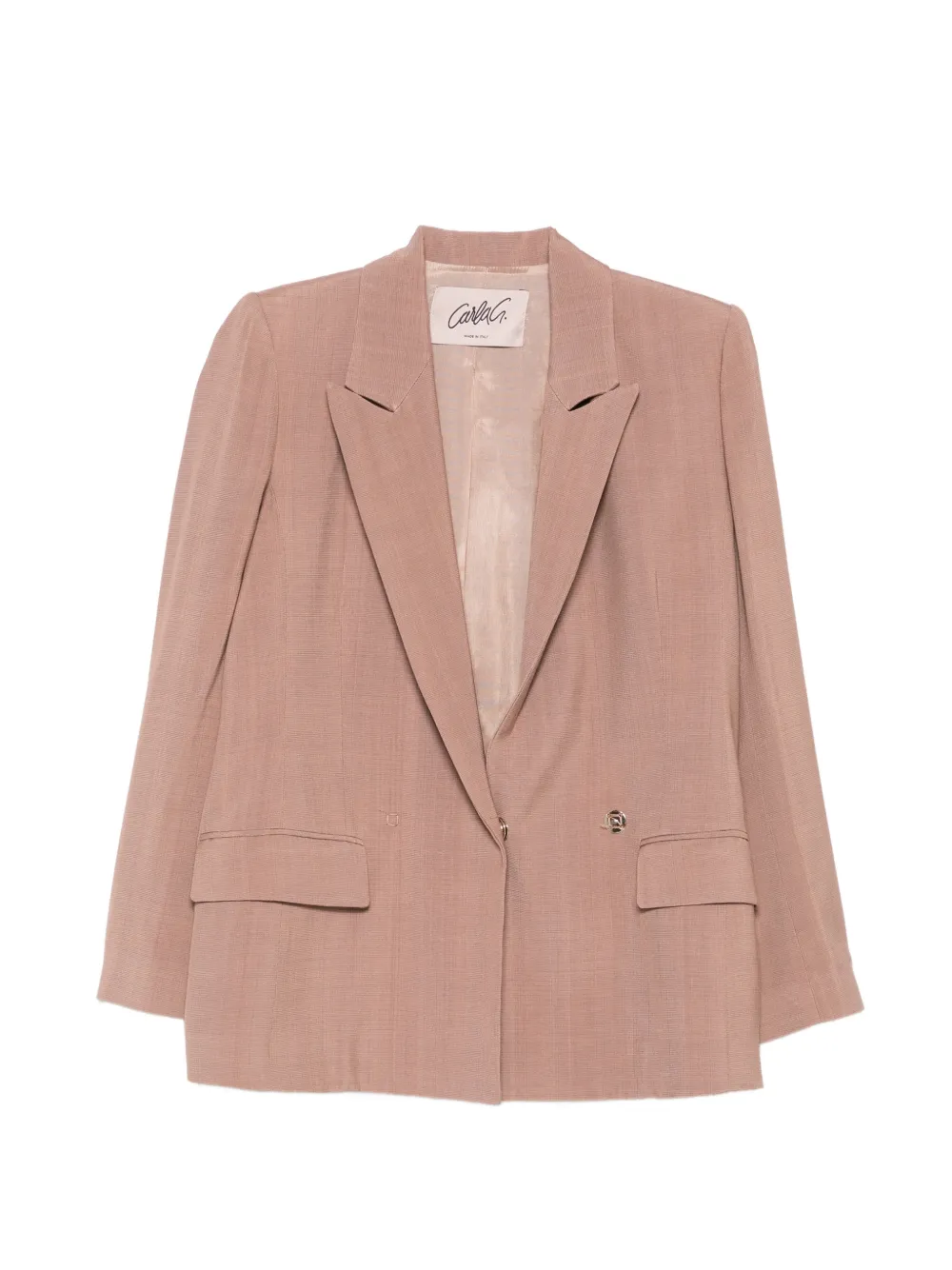 CARLA G. peak-lapel blazer - Marrone