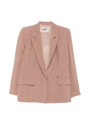 CARLA G. gingham-check notched-lapels Jacket | Brown | FARFETCH GE