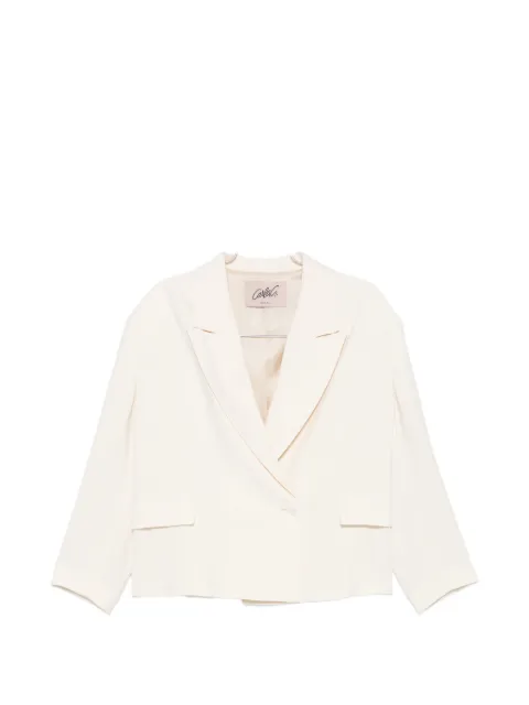 CARLA G. double-breasted peak-lapel jacket