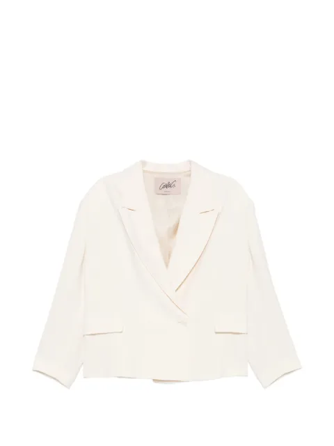 CARLA G. double-breasted peak-lapel jacket