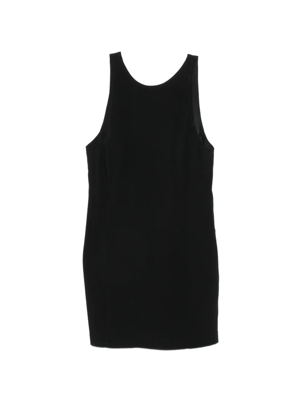 CARLA G. V-back sleeveless mini dress - Nero
