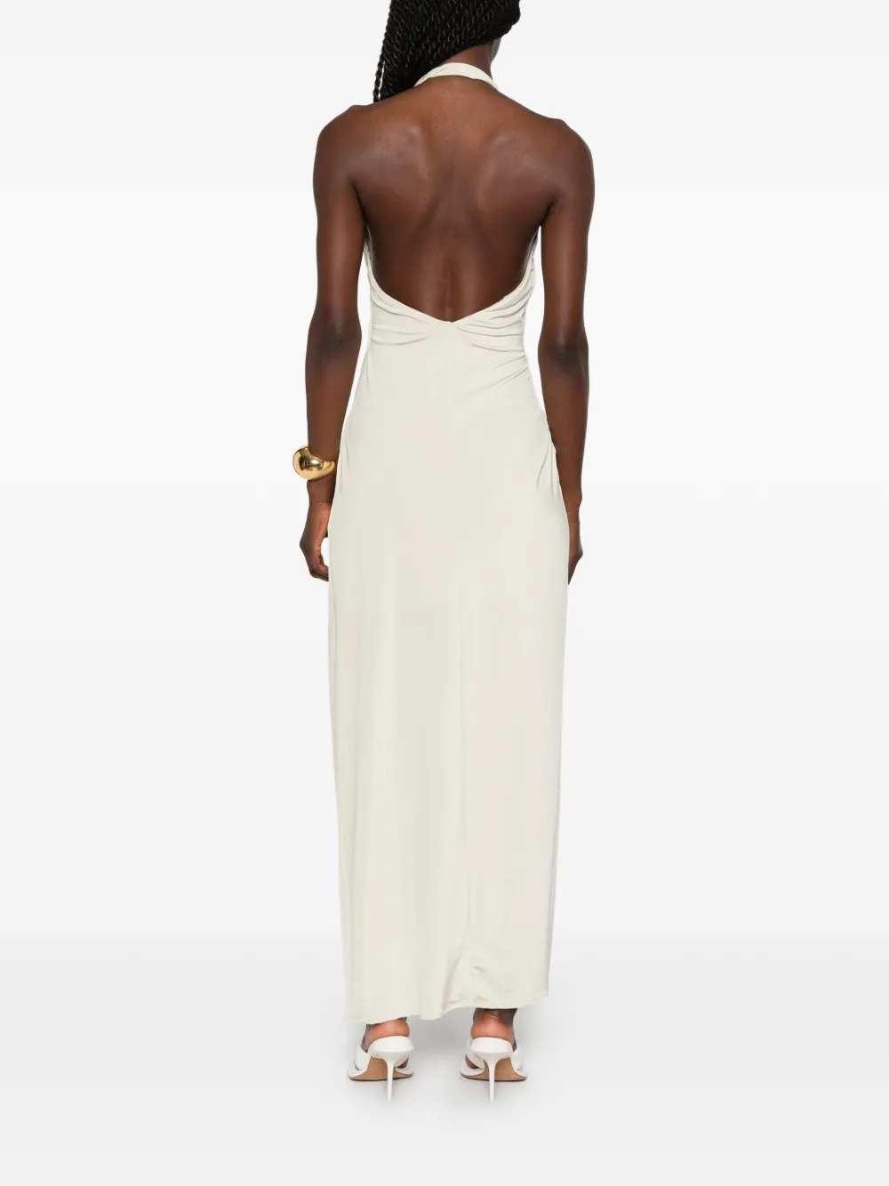  Rame Vestido Largo Fruncido - Neutro 