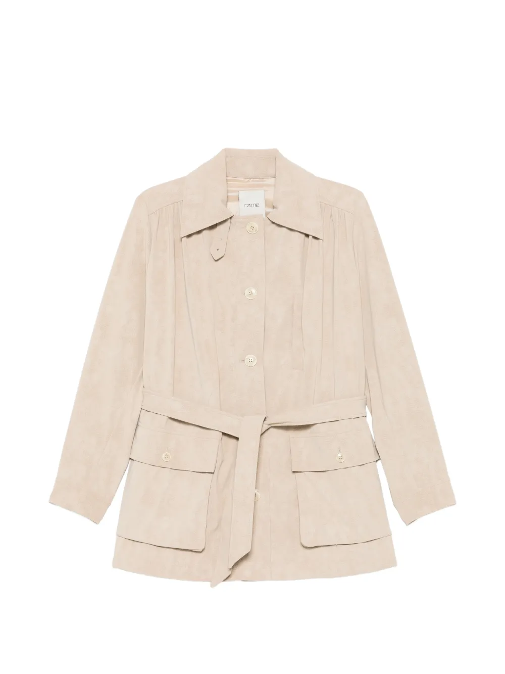 RAME belted pleated jacket - Toni neutri