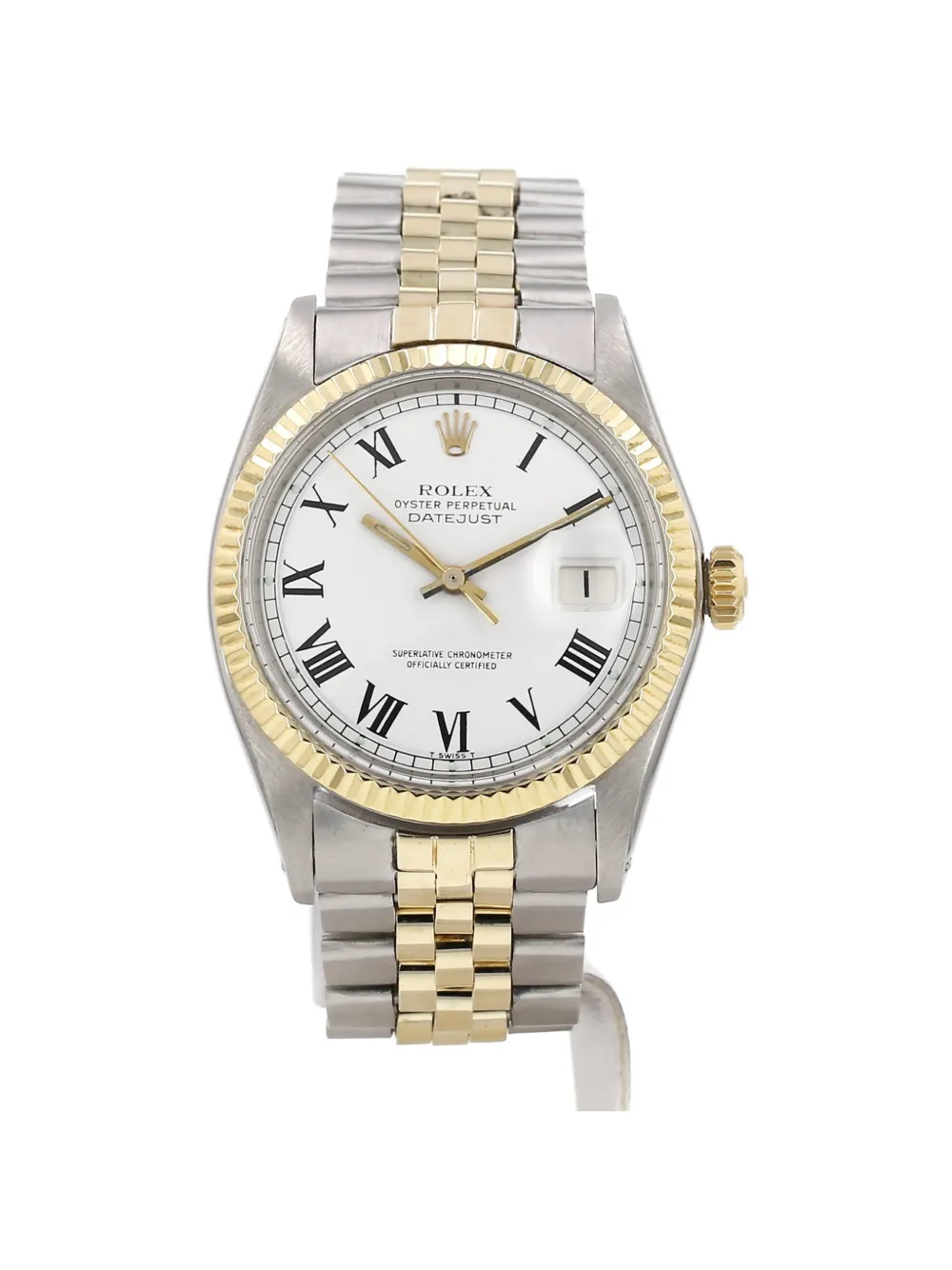 Pre-owned Rolex 1969 Datejust 36mm Watch In White