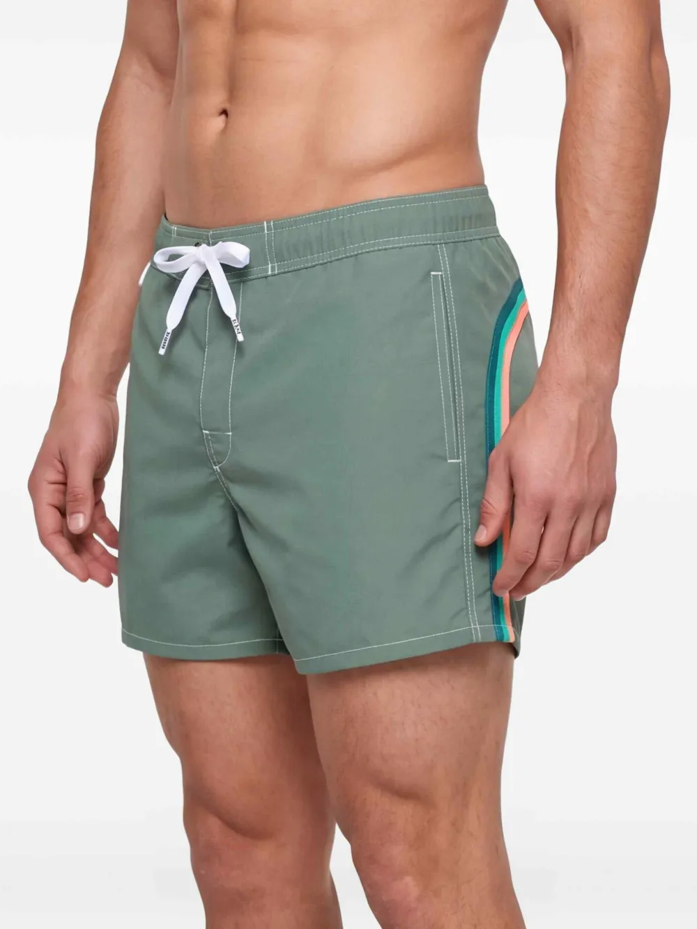 Sundek Zwembroek met logopatch Groen