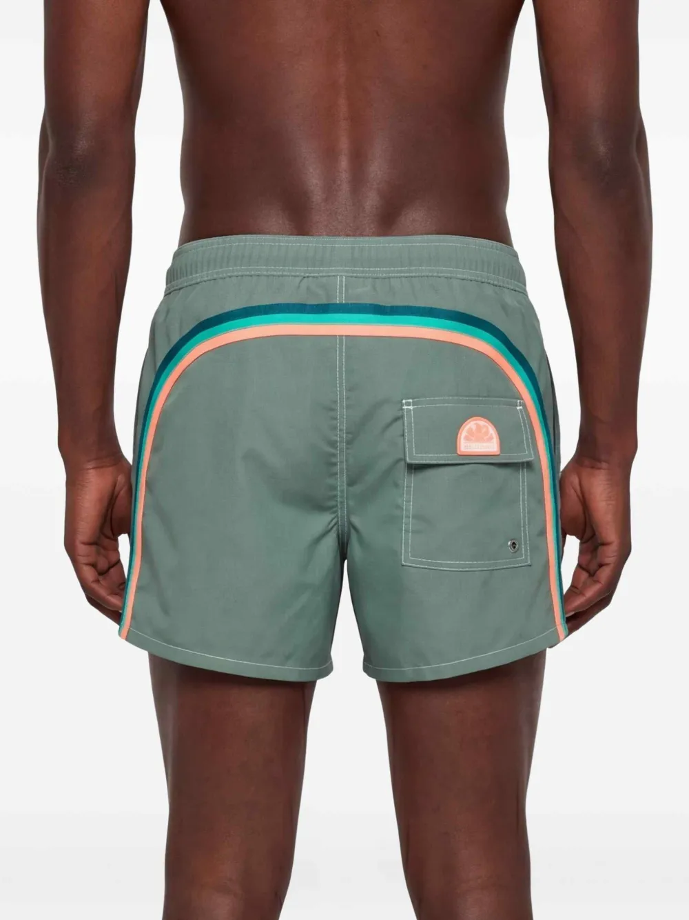 Sundek Zwembroek met logopatch Groen