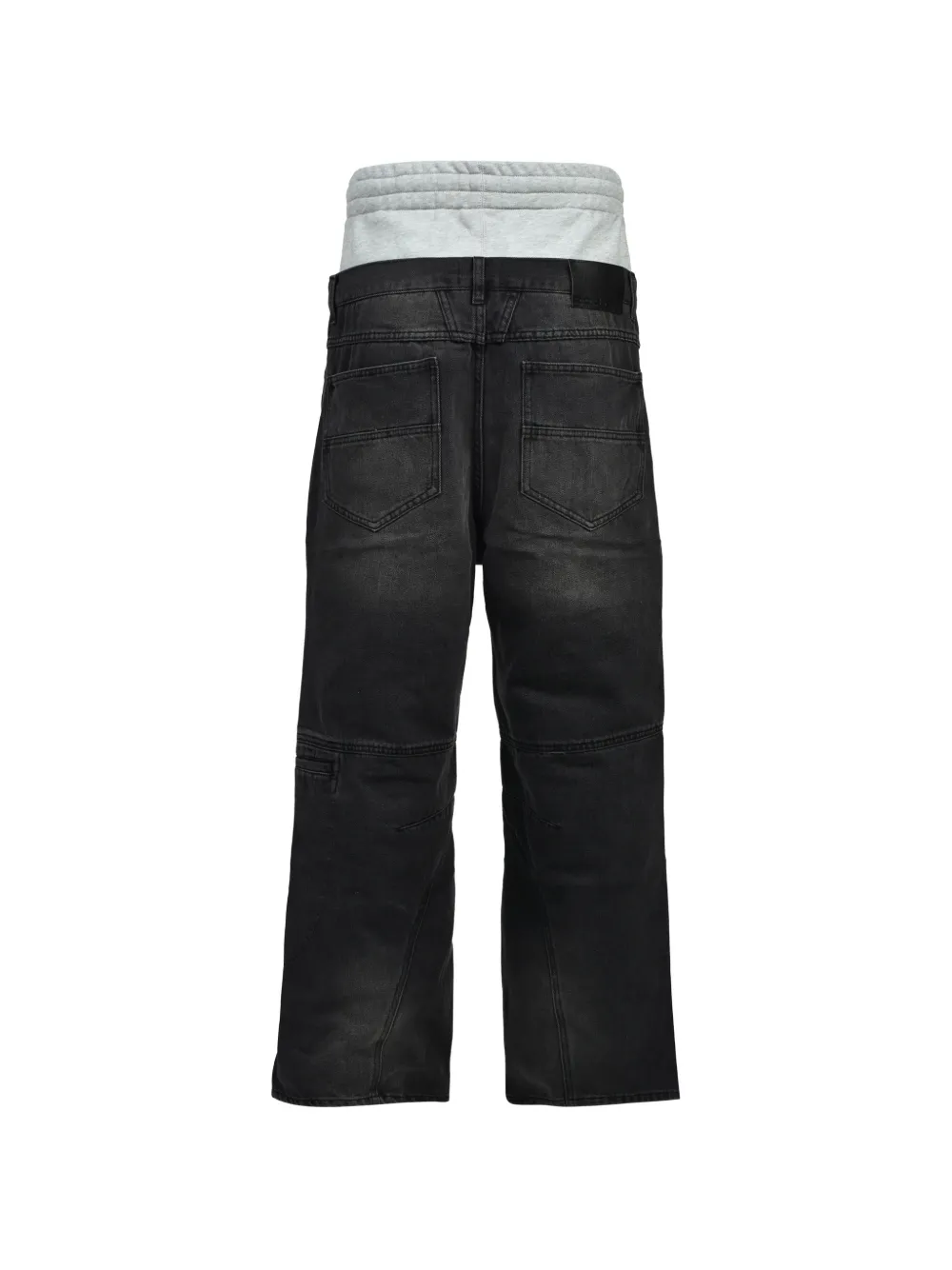 BREATH Biker jeans met gelaagde taille Zwart